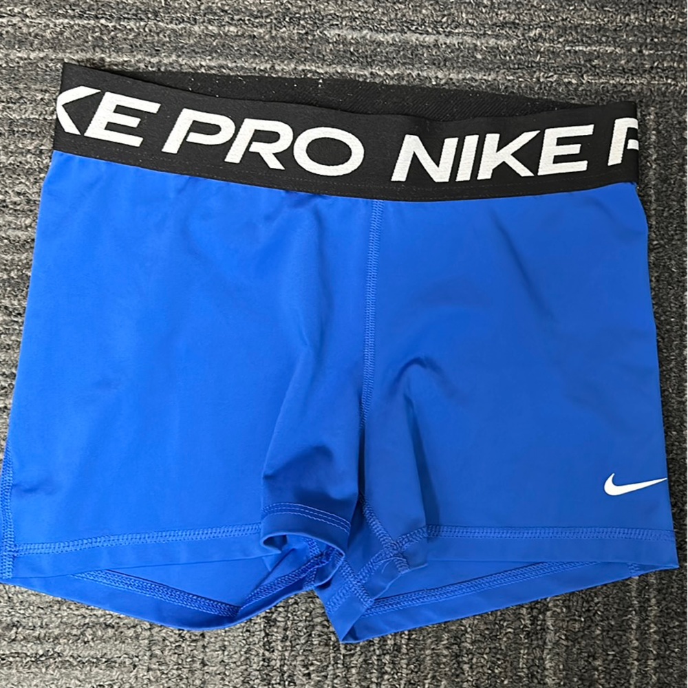Nike Pro Blue Athletic Shorts Lightweight Performance